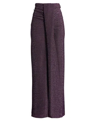 Gaelle Paris Gaëlle Paris Woman Maxi Skirt Purple Size 10 Polyamide, Polyester, Elastane