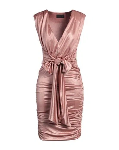 Gaelle Paris Gaëlle Paris Woman Midi Dress Antique Rose Size 10 Polyamide, Polyester, Elastane In Pink