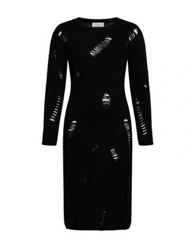 Gaelle Paris Gaëlle Paris Woman Midi Dress Black Size 1 Acrylic, Wool