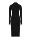 Gaelle Paris Gaëlle Paris Woman Midi Dress Black Size 1 Viscose, Polyester, Nylon In Black