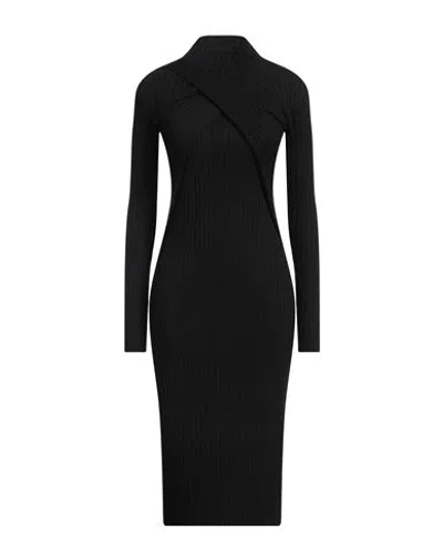 Gaelle Paris Gaëlle Paris Woman Midi Dress Black Size 1 Viscose, Polyester, Nylon