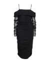 Gaelle Paris Gaëlle Paris Woman Midi Dress Black Size 10 Polyester, Elastane In Black