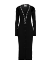 Gaelle Paris Gaëlle Paris Woman Midi Dress Black Size 1 Viscose, Polyester In Black