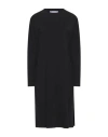 Gaelle Paris Gaëlle Paris Woman Midi Dress Black Size 4 Cotton, Polyamide, Elastane, Polyester