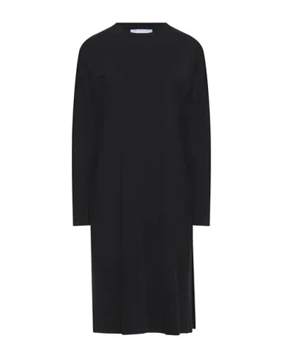 Gaelle Paris Gaëlle Paris Woman Midi Dress Black Size 4 Cotton, Polyamide, Elastane, Polyester