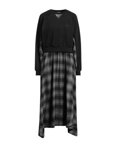 Gaelle Paris Gaëlle Paris Woman Midi Dress Black Size 4 Polyester, Cotton, Elastane