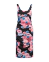 Gaelle Paris Gaëlle Paris Woman Midi Dress Black Size 4 Polyester, Elastane In Multi
