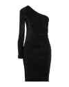 Gaelle Paris Gaëlle Paris Woman Midi Dress Black Size 4 Polyester, Elastane, Metallic Fiber In Black