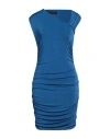 Gaelle Paris Gaëlle Paris Woman Midi Dress Blue Size 8 Polyester, Elastane