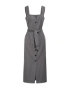 Gaelle Paris Gaëlle Paris Woman Midi Dress Grey Size 4 Polyester In Grey