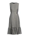 Gaelle Paris Gaëlle Paris Woman Midi Dress Grey Size 4 Polyester, Viscose, Metallic Fiber, Elastic Fibres In Gray