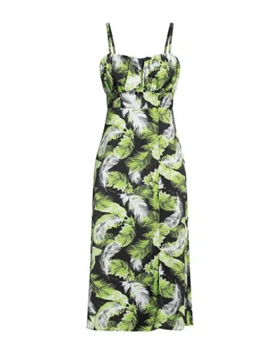 Gaelle Paris Gaëlle Paris Woman Midi Dress Light Green Size 8 Viscose, Polyester, Elastane