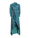 Gaelle Paris Gaëlle Paris Woman Midi Dress Pastel Blue Size 8 Viscose In Blue