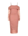 Gaelle Paris Gaëlle Paris Woman Midi Dress Antique Rose Size 8 Polyester, Elastane In Pink