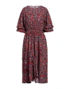 Gaelle Paris Gaëlle Paris Woman Midi Dress Red Size 6 Polyester