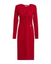 Gaelle Paris Gaëlle Paris Woman Midi Dress Red Size 6 Polyester, Elastane