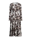 Gaelle Paris Gaëlle Paris Woman Midi Dress Sand Size 4 Polyester, Elastane In Beige