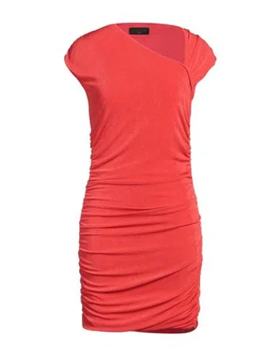 Gaelle Paris Gaëlle Paris Woman Midi Dress Tomato Red Size 8 Polyester, Elastane