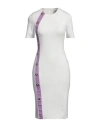 Gaelle Paris Gaëlle Paris Woman Midi Dress White Size 2 Viscose, Polyamide, Elastane In White