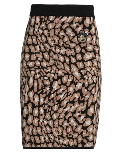 Gaelle Paris Gaëlle Paris Woman Midi Skirt Black Size 1 Acrylic, Viscose, Cotton, Wool In Multi