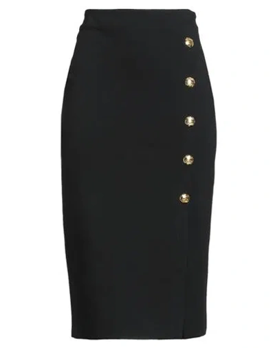 Gaelle Paris Gaëlle Paris Woman Midi Skirt Black Size 4 Viscose, Polyamide, Elastane, Polyester