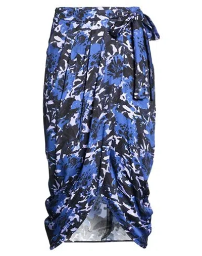 Gaelle Paris Gaëlle Paris Woman Midi Skirt Blue Size 4 Viscose