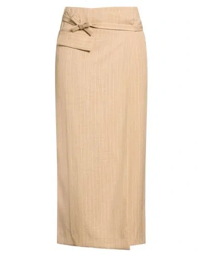Gaelle Paris Gaëlle Paris Woman Midi Skirt Camel Size 2 Polyester, Elastane In Multi