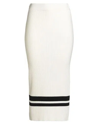 Gaelle Paris Gaëlle Paris Woman Midi Skirt Cream Size 1 Viscose, Polyester, Nylon In Neutral