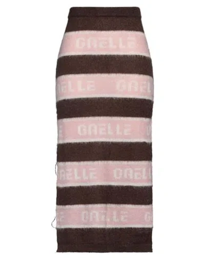 Gaelle Paris Gaëlle Paris Woman Midi Skirt Dark Brown Size 1 Acrylic, Polyamide, Mohair Wool