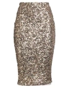 Gaelle Paris Gaëlle Paris Woman Midi Skirt Gold Size 8 Polyester, Elastane