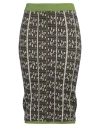 Gaelle Paris Gaëlle Paris Woman Midi Skirt Military Green Size 2 Polyamide, Viscose, Polyester In Green