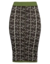 Gaelle Paris Gaëlle Paris Woman Midi Skirt Military Green Size 2 Polyamide, Viscose, Polyester In Green