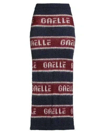 Gaelle Paris Gaëlle Paris Woman Midi Skirt Navy Size 1 Acrylic, Polyamide, Mohair Wool In Blue