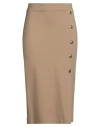 Gaelle Paris Gaëlle Paris Woman Midi Skirt Sand Size 10 Viscose, Polyamide, Elastane, Polyester