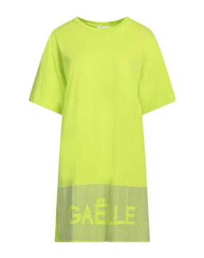 Gaelle Paris Gaëlle Paris Woman Mini Dress Lime Green Size 1 Cotton