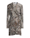 Gaelle Paris Gaëlle Paris Woman Mini Dress Beige Size 8 Viscose In Beige