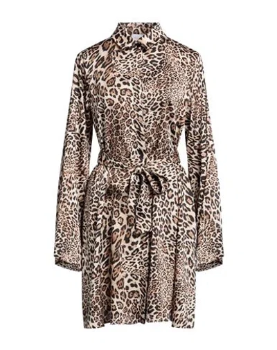 Gaelle Paris Gaëlle Paris Woman Mini Dress Beige Size 6 Polyester