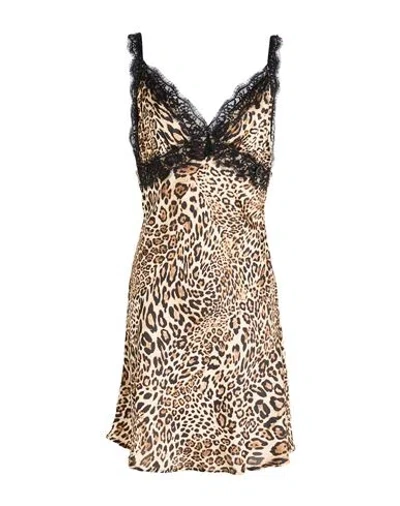 Gaelle Paris Gaëlle Paris Woman Mini Dress Beige Size 8 Polyester In Sand