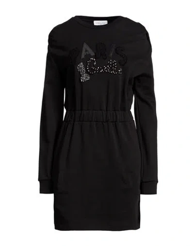 Gaelle Paris Gaëlle Paris Woman Mini Dress Black Size 1 Cotton