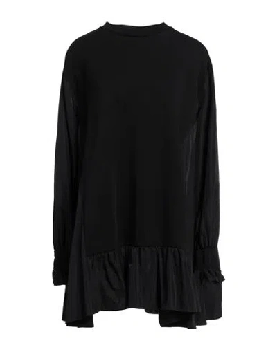 Gaelle Paris Gaëlle Paris Woman Mini Dress Black Size 1 Cotton, Polyester, Elastane