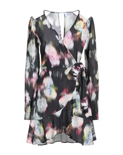 Gaelle Paris Gaëlle Paris Woman Mini Dress Black Size 10 Polyester In Multi