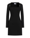 Gaelle Paris Gaëlle Paris Woman Mini Dress Black Size 10 Rayon, Polyamide, Elastane, Polyester