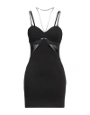 Gaelle Paris Gaëlle Paris Woman Mini Dress Black Size 10 Viscose, Polyamide, Elastane In Black