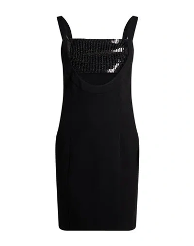 Gaelle Paris Gaëlle Paris Woman Mini Dress Black Size 2 Viscose, Polyamide, Elastane