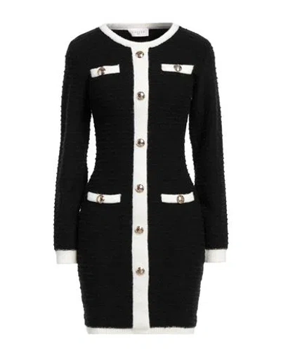 Gaelle Paris Gaëlle Paris Woman Mini Dress Black Size 2 Acrylic, Wool, Polyamide, Polyester, Viscose