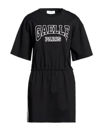 Gaelle Paris Gaëlle Paris Woman Mini Dress Black Size 3 Cotton, Polyamide, Elastane