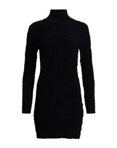 Gaelle Paris Gaëlle Paris Woman Mini Dress Black Size 3 Viscose, Acrylic, Elastane In Multi