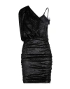 Gaelle Paris Gaëlle Paris Woman Mini Dress Black Size 4 Polyester, Elastane In Black