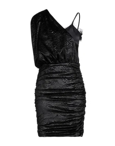 Gaelle Paris Gaëlle Paris Woman Mini Dress Black Size 4 Polyester, Elastane