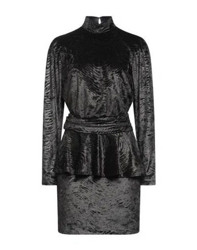 Gaelle Paris Gaëlle Paris Woman Mini Dress Black Size 4 Polyester, Elastane